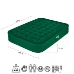 Materac dwuosobowy King Size Nils Camp NC2808 + pompka - zielony