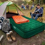 Materac dwuosobowy King Size Nils Camp NC2808 + pompka - zielony