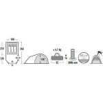 Namiot High Peak Kira 3 szaro-czerwony 10214