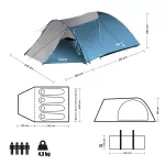 Namiot kempingowy Nils Camp NC6012 Trekker - niebiesko-szary