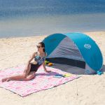 Namiot plażowy samorozkładający Nils Camp NC3174 - turkusowo-szary