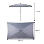 Parasol ogrodowy Nils NC7826 - szary Parasol ogrodowy Nils NC7826 - szary