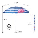 Parasol plażowy 180 cm Nils Camp NC7811 - niebieski