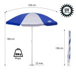 Parasol plażowy 180 cm Nils Camp NC7813 - niebieski