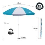 Parasol plażowy 180 cm Nils Camp NC7813 - turkusowy