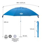 Parasol plażowy XL 220 cm Nils Camp NC7822 - niebieski
