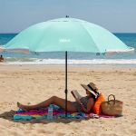 Parasol plażowy 2w1 XXL 240 cm Nils Camp NC17114 - zielony