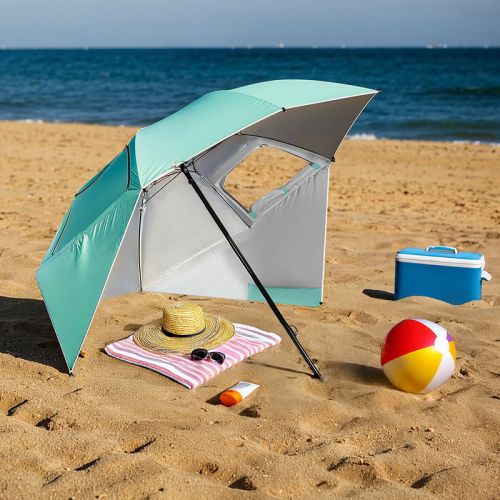 Parasol plażowy 2w1 XXL 240 cm Nils Camp NC17114 - zielony