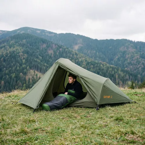 Śpiwór ultra light Nils Camp NC1705 - czarno-zielony