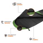 Śpiwór ultra lekki Nils Camp NC1705 - czarno-zielony