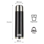 Termos termiczny Nils Camp NCC07 1000 ml - czarny