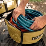 Torba okrągła zamykana z przezroczystą górą Offlander PVC 24 l - khaki