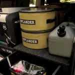 Torba okrągła zamykana z przezroczystą górą Offlander PVC 24 l - khaki