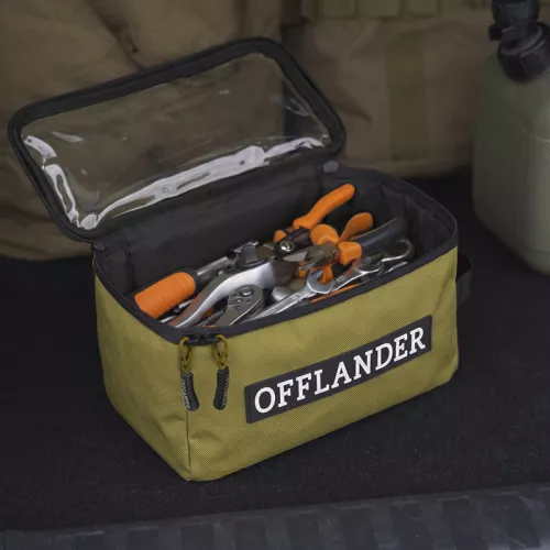 Torba zamykana z przezroczystą górą Offlander PVC 8 l - khaki