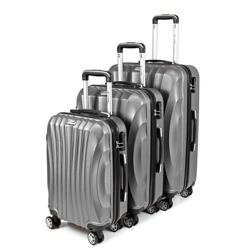 Zestaw walizek podróżnych 3w1 Sapphire ST-100 - srebrne