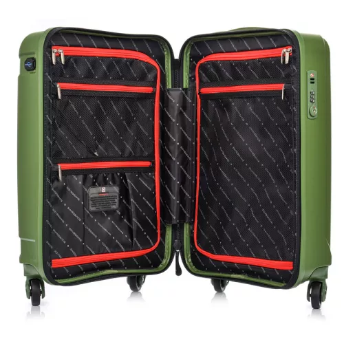 Walizka na kółkach SwissBags Tourist khaki - mała 40 l