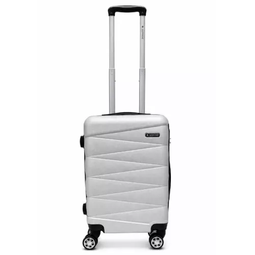 Walizka na kółkach Sapphire ST-2240 srebrna - mała S DUO