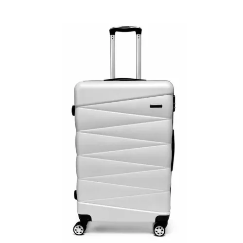 Walizka na kółkach Sapphire ST-2240 srebrna - średnia M DUO