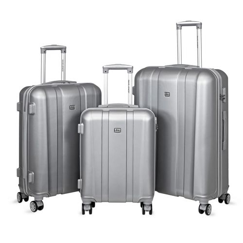 Zestaw walizek podróżnych 3w1 David Jones - srebrne