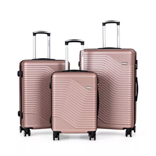 Zestaw walizek podróżnych 3w1 Sapphire ST-140 - złote DUO 