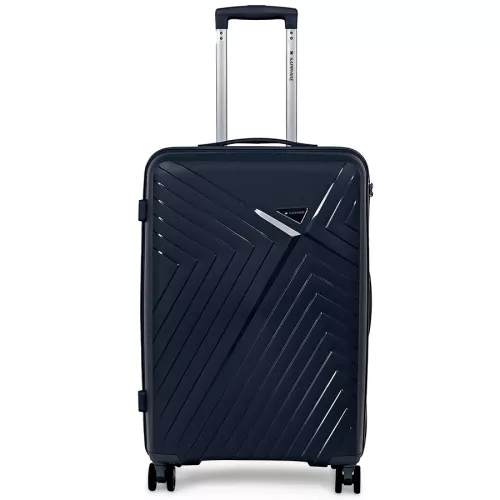 Walizka na kółkach twarda Sapphire ST-3030P granatowa - duża L