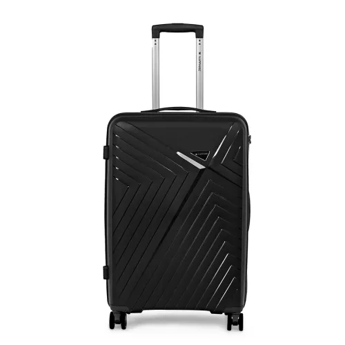 Walizka na kółkach twarda Sapphire ST-3030P czarna - średnia M