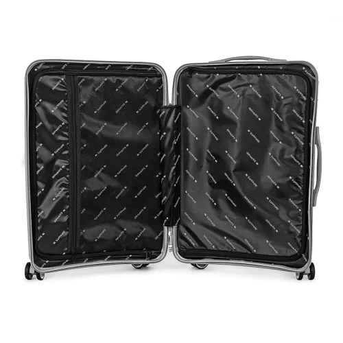 Walizka na kółkach twarda Sapphire ST-3030P szara - średnia M