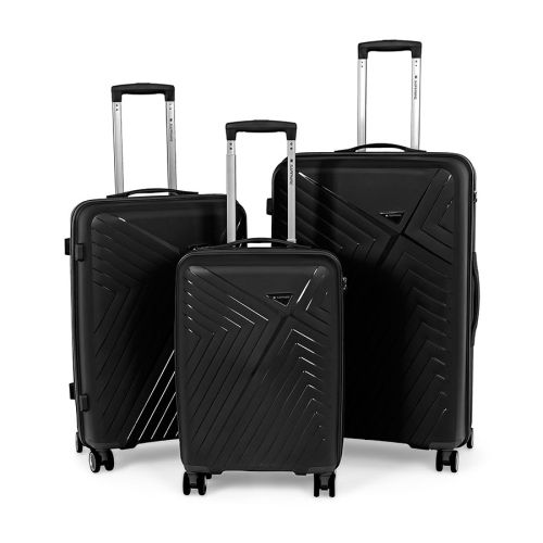 Zestaw walizek podróżnych twardych 3w1 Sapphire ST-3030P - czarne