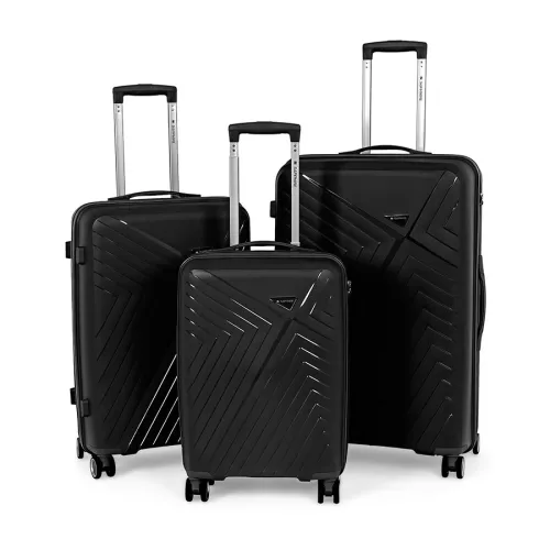 Zestaw walizek podróżnych twardych 3w1 Sapphire ST-3030P - czarne