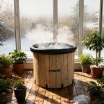 Wanna lodowa z imitacji drewna XXL Virtufit 375 l z akcesoriami Wanna lodowa z imitacji drewna XXL Virtufit 375 l z akcesoriami