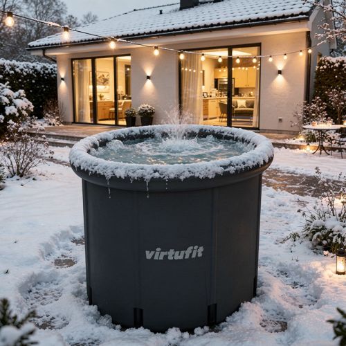 Wanna lodowa XXL Virtufit 375 l z akcesoriami - antracyt