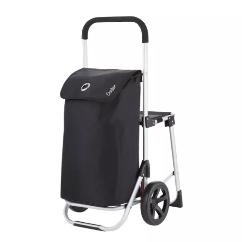 Wózek zakupowy z siedziskiem Cruiser Relax Premium 604350 - czarny Wózek zakupowy z siedziskiem Cruiser Relax Premium 604350 - czarny