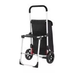 Wózek zakupowy z siedziskiem Cruiser Relax Premium 604350 - czarny Wózek zakupowy z siedziskiem Cruiser Relax Premium 604350 - czarny