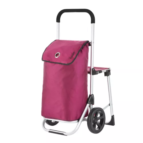 Wózek zakupowy z siedziskiem Cruiser Relax Premium 604351 - fuksja Wózek zakupowy z siedziskiem Cruiser Relax Premium 604351 - fuksja