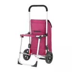 Wózek zakupowy z siedziskiem Cruiser Relax Premium 604351 - fuksja Wózek zakupowy z siedziskiem Cruiser Relax Premium 604351 - fuksja
