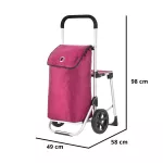 Wózek zakupowy z siedziskiem Cruiser Relax Premium 604351 - fuksja Wózek zakupowy z siedziskiem Cruiser Relax Premium 604351 - fuksja