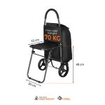 Wózek zakupowy z siedziskiem Nils Camp NC4303 40 l - czarny