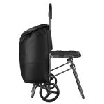 Wózek zakupowy z siedziskiem Nils Camp NC4303 40 l - czarny