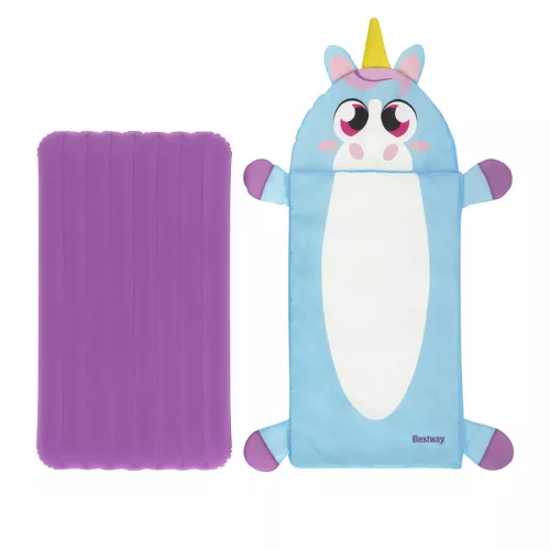 Zestaw 2w1 materac dmuchany plus śpiwór Bestway Unicorn Slumber 68111