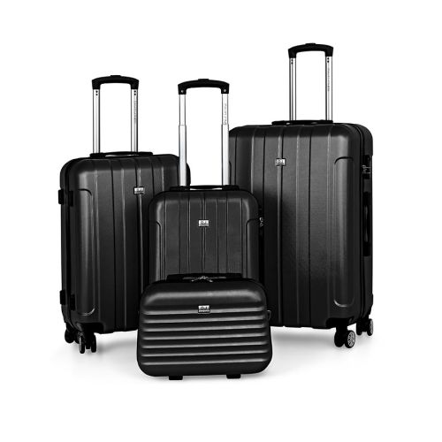 Zestaw walizek podróżnych David Jones 4w1 - BA-1050-4N - czarne