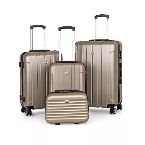 Zestaw walizek podróżnych David Jones 4w1 - BA-1050-4D - złote Zestaw walizek podróżnych David Jones 4w1 - BA-1050-4D - złote