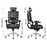 Fotel ergonomiczny Angel biurowy obrotowy dakOta - czerwony
