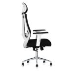 Fotel ergonomiczny Angel biurowy obrotowy milanO - czarno-biały