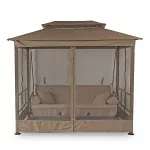 Huśtawka ogrodowa z moskitierą Sapphire ST-770 MIAMI - beżowa