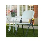 Półkomercyjne krzesło składane Lifetime Loop Leg 80155 - biały granit