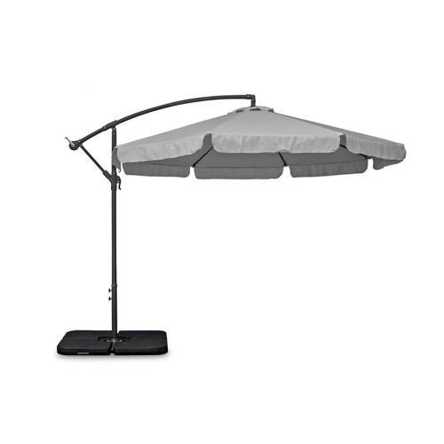 Duży parasol ogrodowy Sapphire ST-2020 Capri 350 cm - szary