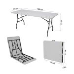 Stół ogrodowy turystyczny składany Nils Camp NC1618 - biały