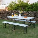 Stół ogrodowy turystyczny składany Nils Camp NC1618 - biały