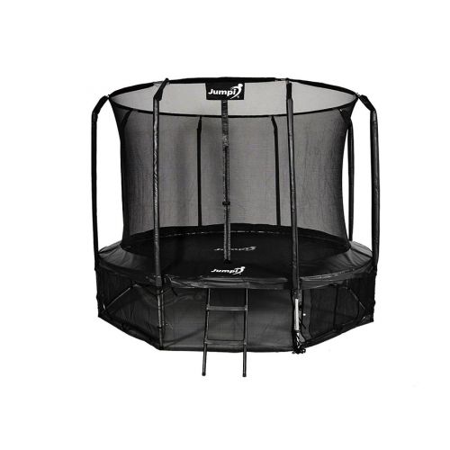 Trampolina ogrodowa Jumpi Maxy Comfort 312cm/10ft z siatką wewnętrzną - czarna