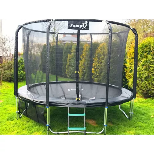 Trampolina ogrodowa Jumpi Maxy Comfort 312cm/10ft z siatką wewnętrzną - czarna